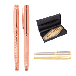 1102-KR Gold Metal Roller Kalem Seti - 