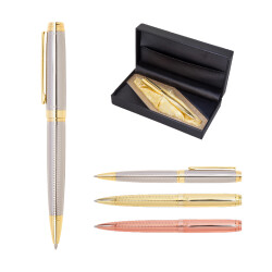 1102-KT Gold Metal Tükenmez Kalem Seti - 