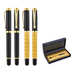 1214-KR Gold Metal Roller Kalem Seti - 