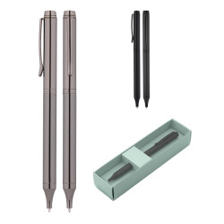 1215-KT Füme Metal Tükenmez Kalem Seti - 