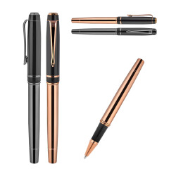1219-R Füme-Siyah Metal Roller Kalem - 