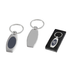 130 Krom Tek Taraflı Metal Anahtarlık - 