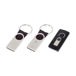 222 Krom-Siyah Metal Anahtarlık - 