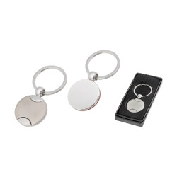 3071 Saten Tek Taraflı Metal Anahtarlık - 