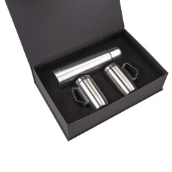 5050 Krom Hediyelik Set - Termos / 750 Ml - Çelik Kupa / 240 Ml - 