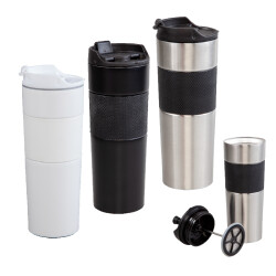 5312 Krom French Press Çelik Termos / 450 Ml - 