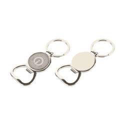 6603 Krom Tek Taraflı Metal Anahtarlık - 