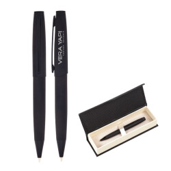 675-KT Siyah Metal Tükenmez Kalem Seti - 