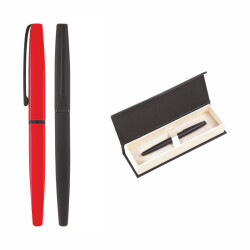 691-KR Kırmızı Metal Roller Kalem Seti - 