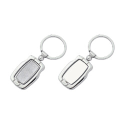 90028 Krom Tek Taraflı Metal Anahtarlık - 