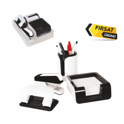 995 Beyaz-Siyah 4’Lü Grup Kırtasi̇Ye Set - 