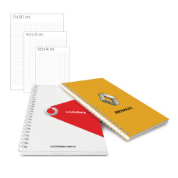 BK-03-1421 Yandan Spiralli Yandan Spiralli Karton Defter - 