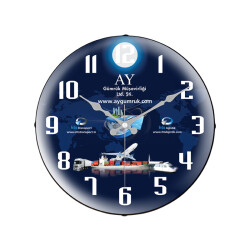 D-1958 Uni Bombeli Cam Duvar Saati - 