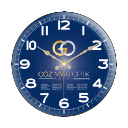 D-1968 Uni Bombeli Cam Duvar Saati - 