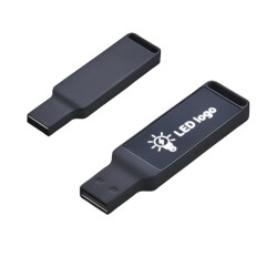 F-206-32 Siyah Kutusuz Işıklı Rubber Usb - 