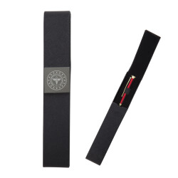 KT-1105 Siyah Deri Tekli Kalem Kutusu - 