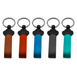 Metal Deri Anahtarlık - 