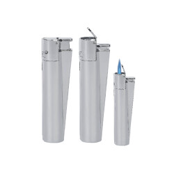 MJ-100 Saten-Silver Jet Alevli Metal Siboplu Çakmak - 