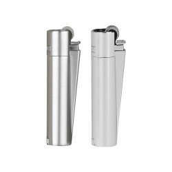 MT-101 Saten-Silver Clipper Metal Siboplu Çakmak - 