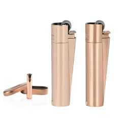 MT-115 Rose Gold Clipper Metal Siboplu Çakmak - 