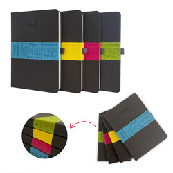 Termo Deri Ortası Şeritli Ajanda (15x21 CM) - 