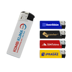 TK21R Beyaz Clipper Fit Elektronic Si̇Boplu Çakmak - 